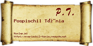 Pospischil Ténia névjegykártya